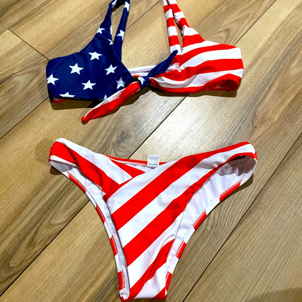American flag pattern bikini